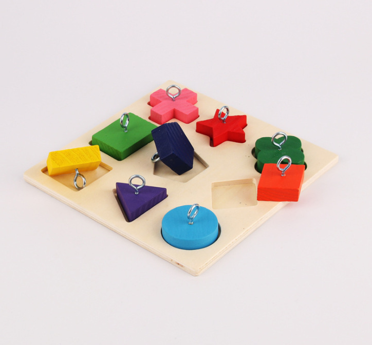 Pet Educational Toys, Interactive Colorful Wooden Block Puzzle - bnotebuzz