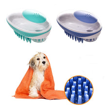 Load image into Gallery viewer, Soft Silicone Dog Showering Brush/Shampoo Dispenser, 2 Color Options
