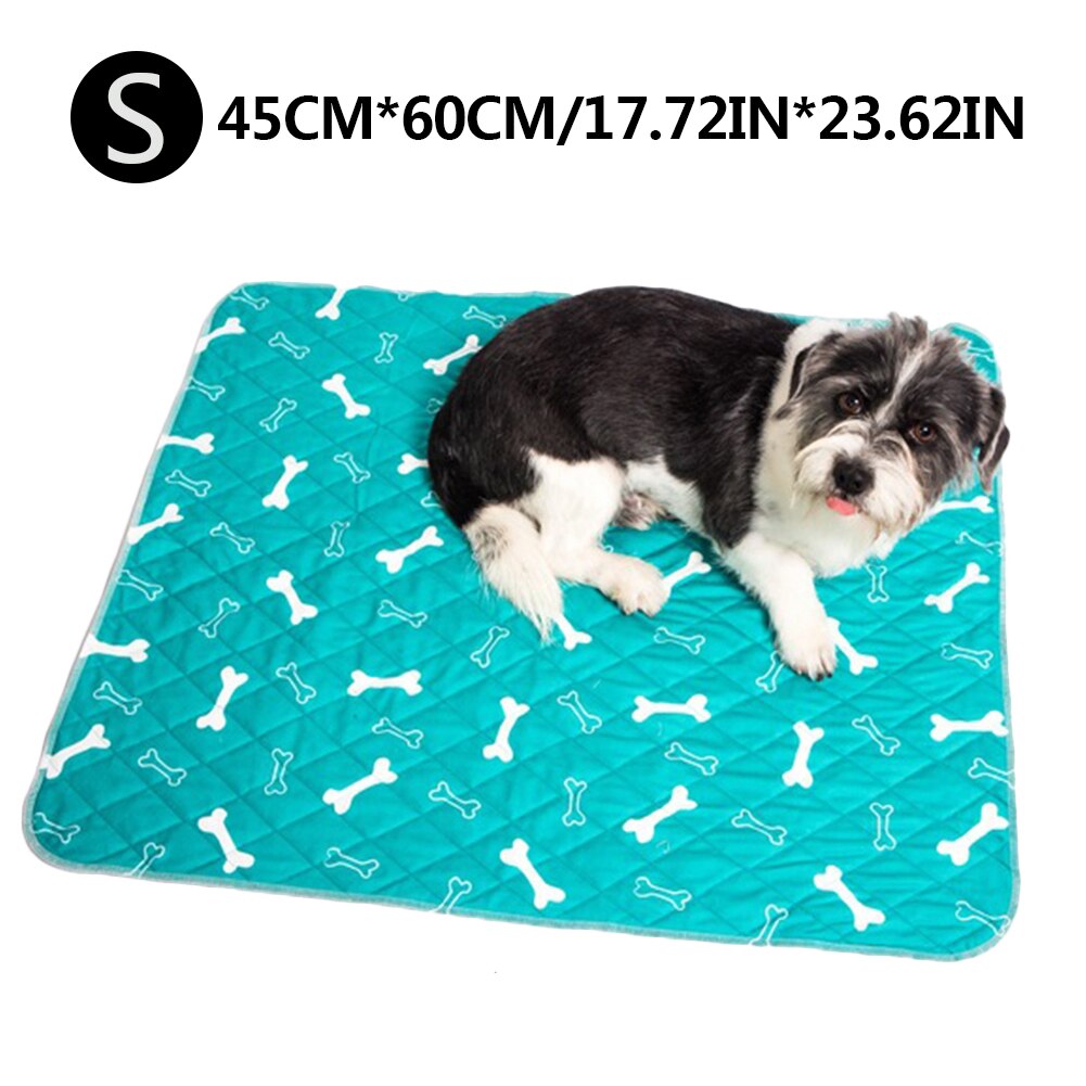Washable Reusable Puppy Pad; Green or Blue, Sm-Lg