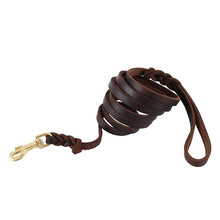 Load image into Gallery viewer, 1.6/2.4M Braided Leather Dog Leash
