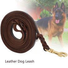 Load image into Gallery viewer, 1.6/2.4M Braided Leather Dog Leash

