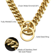 Load image into Gallery viewer, 45cm Dog Large &quot;Gold&quot; Chain Collar Metal
