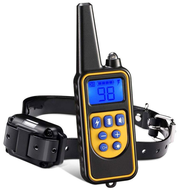 800m Electric Dog Vibration Training Collar, Remote Control, Bark Stopping, Waterproof Rechargeable; Options Available