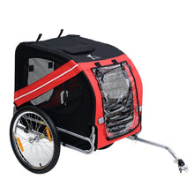 Load image into Gallery viewer, Dog Bicycle Trailer w/Red Safety Sign, Tow Hook - Red/Black
