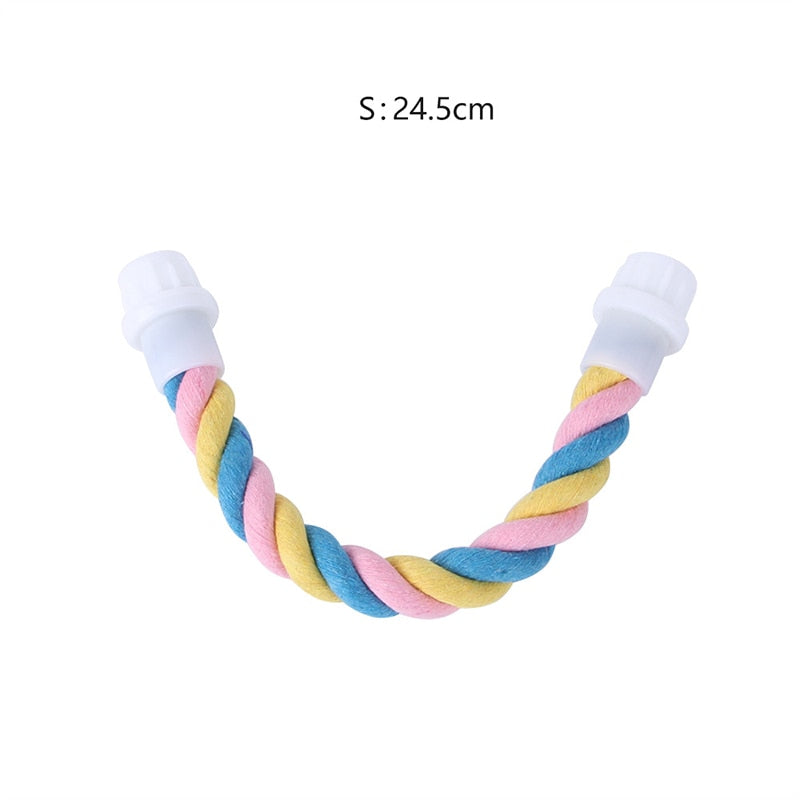 Climbing Colorful Cotton Rope for Pet Birds, Size Options Available