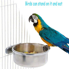 Load image into Gallery viewer, Stainless Steel Bird Feeder Food Container With Gripper
