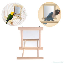 Load image into Gallery viewer, 1PC Pet Bird Mirror Wooden Play Station - bnotebuzz

