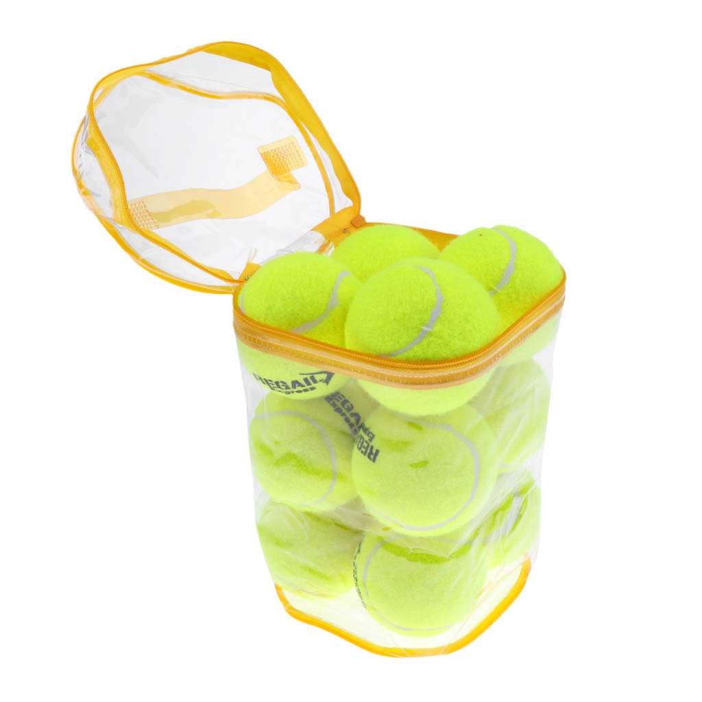 12 Pieces High Elasticity Tennis Balls with Storage Bag