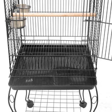 Load image into Gallery viewer, Metal Birdcage with Stand, Perches and Stainless Steel Food Cups - bnotebuzz
