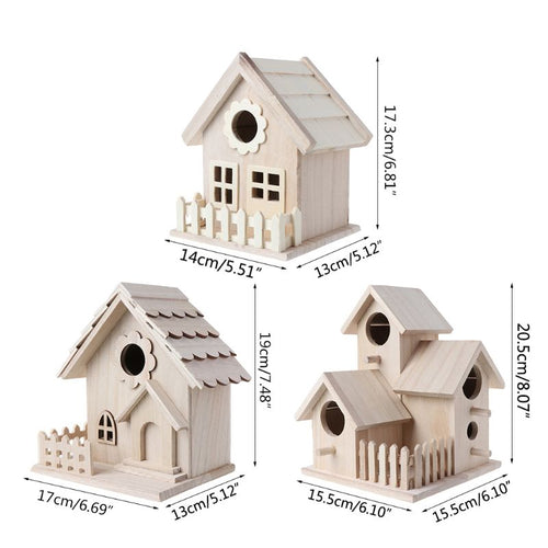 Quaint Wooden Bird House, 3 Options Available - bnotebuzz