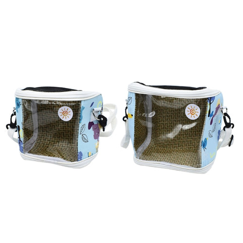 Bird and Small Animals Travel Carrier, Lightweight, Ventilated Mesh Top, Clear Window; S/M - bnotebuzz