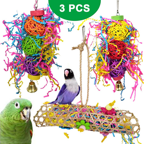 Bird Foraging Toy Set, Assorted, Hanging, 3 Piece - bnotebuzz