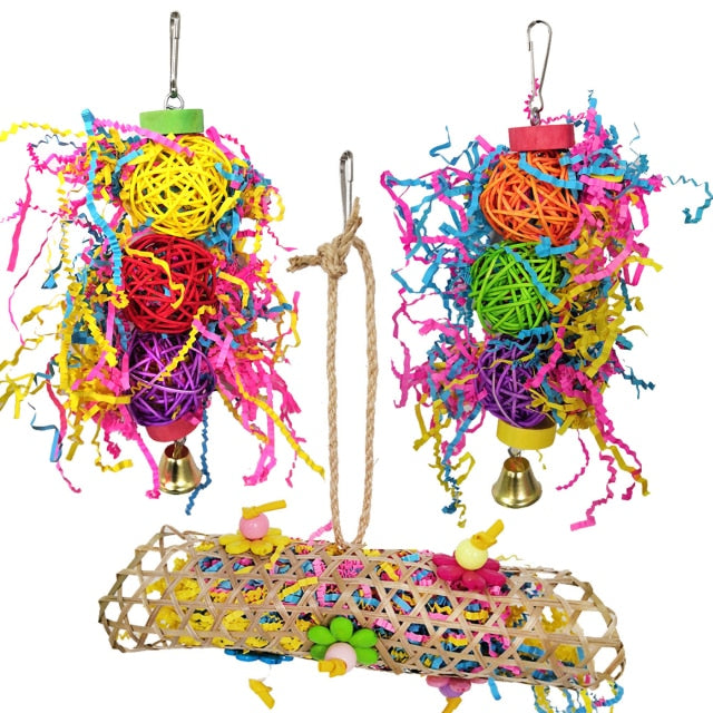 Bird Foraging Toy Set, Assorted, Hanging, 3 Piece - bnotebuzz