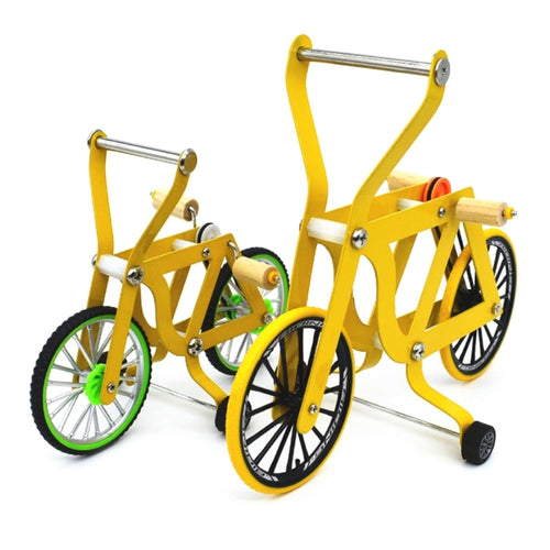 Yellow Bicycle Toy for Birds, 2 Size Options Available - bnotebuzz
