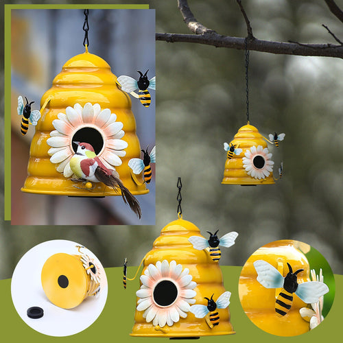Bee Hive Outdoor Hanging Bird Home - bnotebuzz