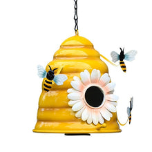 Load image into Gallery viewer, Bee Hive Outdoor Hanging Bird Home - bnotebuzz
