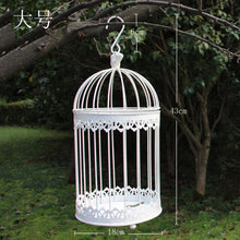 Load image into Gallery viewer, Decorative Retro White Bird Cage for Larger Birds or Decorations, 3 Size Options Available - bnotebuzz
