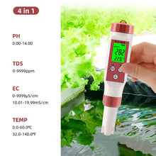 Load image into Gallery viewer, Water Quality Detector 4-in-1 PH/TDS/EC/temperature Intelligent Wireless Water Fish Tank, Drinking Water
