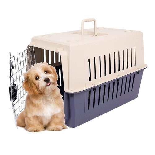 Small Dog or Cat Carrier with Chrome Door, Airline Approved - bnotebuzz